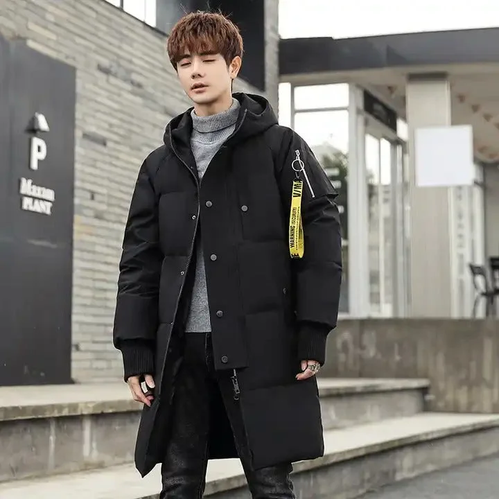 Warm Jackets Men Warm Long Parka Casual Coat Zipper Padded Puff Jacket | 550