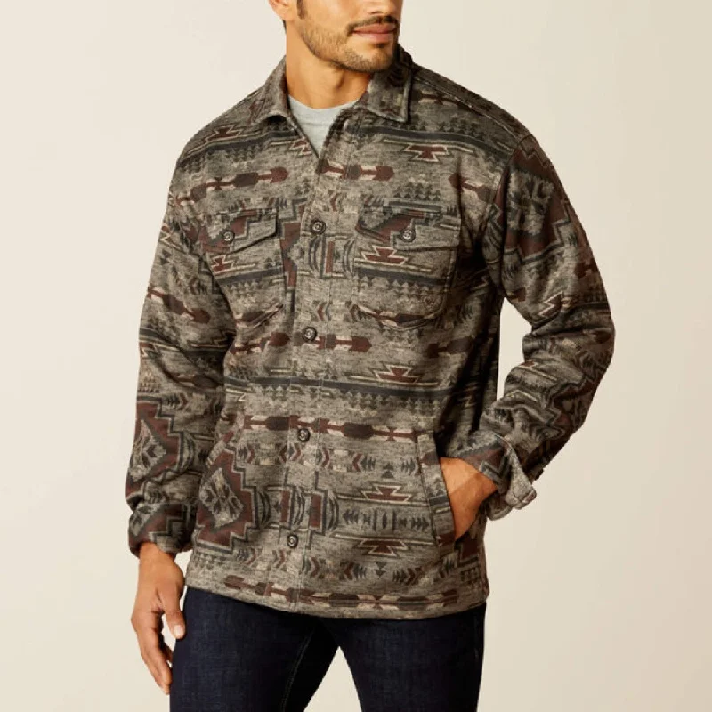 Casual Chic Ariat Mens Caldwell Printed Shirt Jacket - 10052781