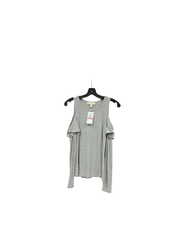 All-Day Wear Top Long Sleeve Designer By Michael Kors In Grey, Size: Xs