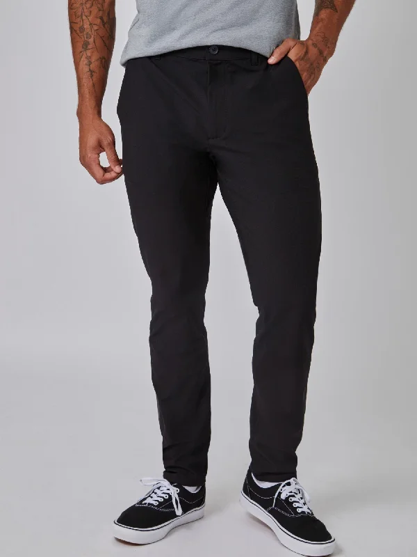 Classic Leather Black Stretch Tech Pant