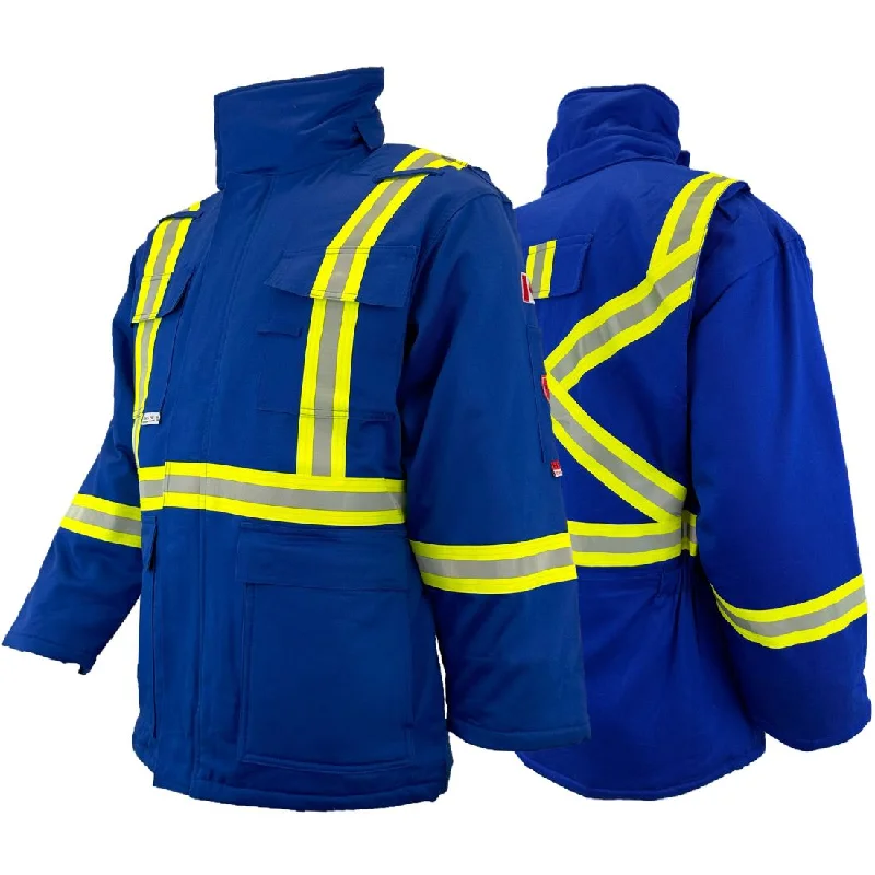 Bomber Jackets Atlas Guardian Men's FR Hi-Vis Winter Parka 2191RB - Royal Blue