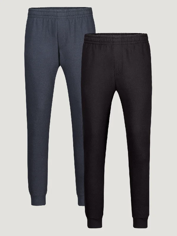 Statement Shoes Black + Odyssey Blue Fleece Sweatpants Essentials 2-Pack FINAL SALE