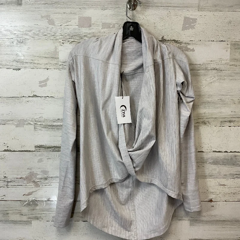 Versatile Style Top Long Sleeve By Zyia In Grey, Size: S