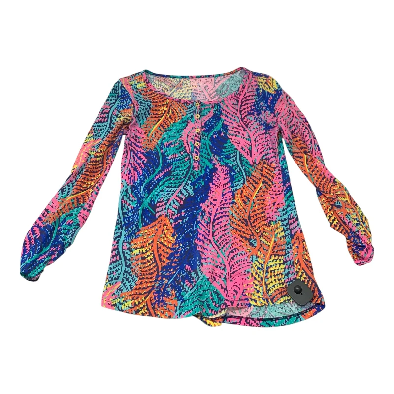 Casual Polos Top Long Sleeve Designer By Lilly Pulitzer In Multi-colored, Size: Xs