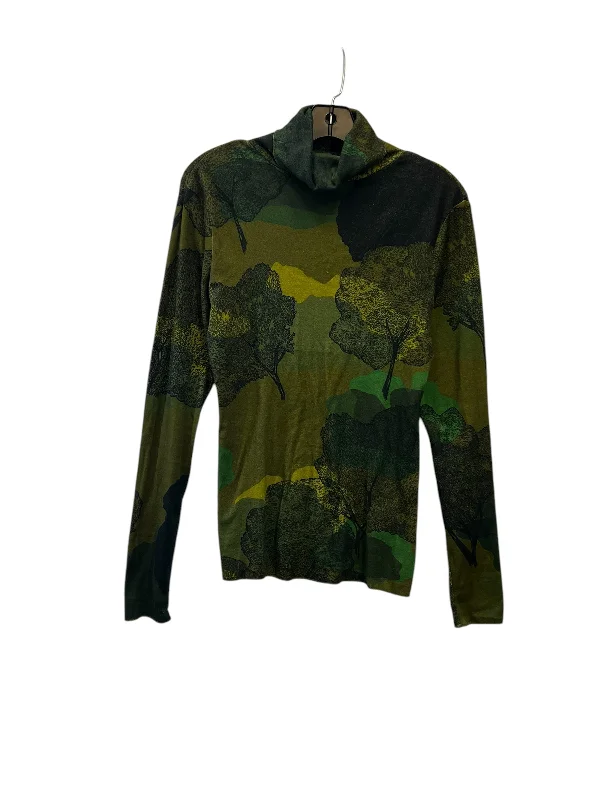 High-end Jackets Top Long Sleeve Designer By Soeur In Black & Green, Size: S