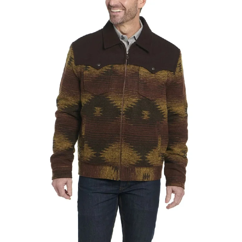 Comfortable Style Cripple Creek Mens Navajo Zip Jacket - CR43049-201