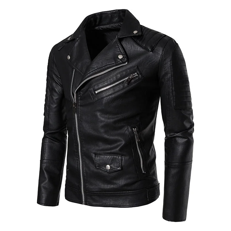 Casual Blazers Punk Style Men's Premium Art Leather Jacket | PP6611