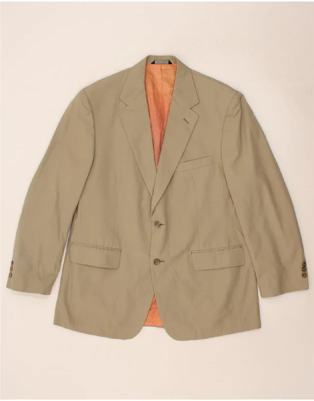 Bomber Jackets BROOKS BROTHERS Mens 2 Button Blazer Jacket UK 38 Medium Beige