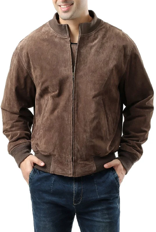 Comfy Apparel Landing Leathers Men WWII Suede Leather Tanker Jacket