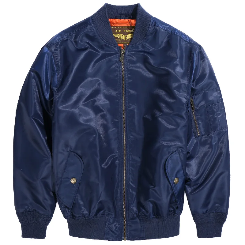 Cozy Fit Landing Leathers Men's Air Force MA1 Bomber Jacket