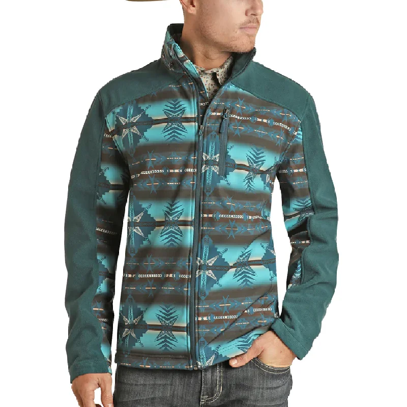 Premium Comfort Powder River Mens Aztec Peacock Jacket - PRMO92RZY6-84