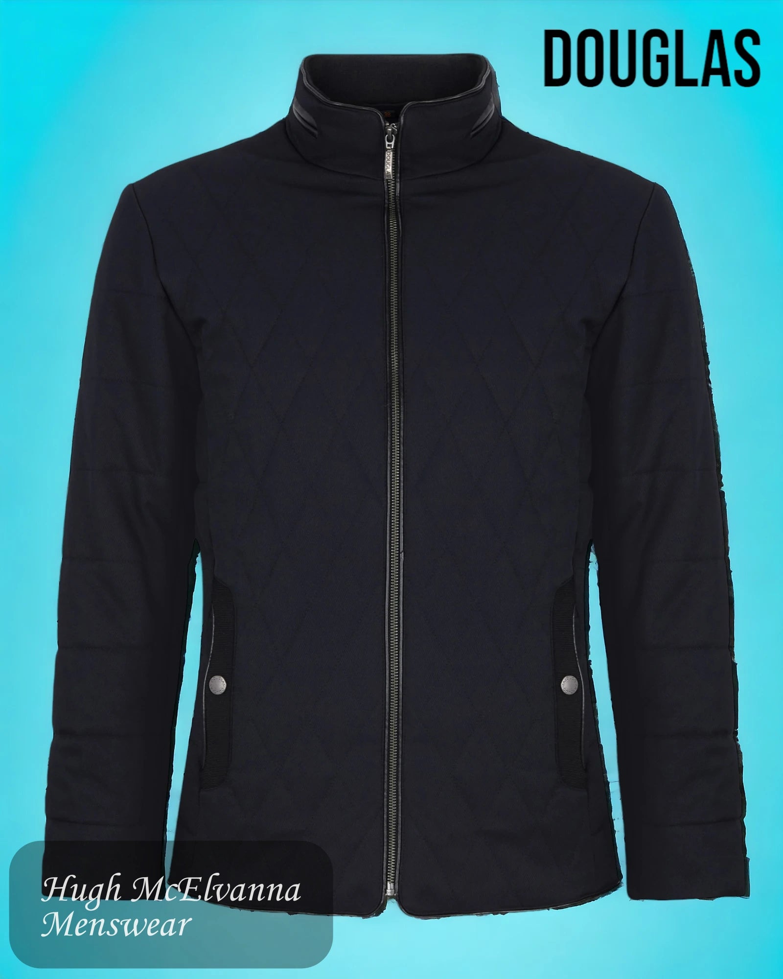 Everyday Outfits 'HARDY' Navy Quilted Jacket By Douglas Style: 80217-78