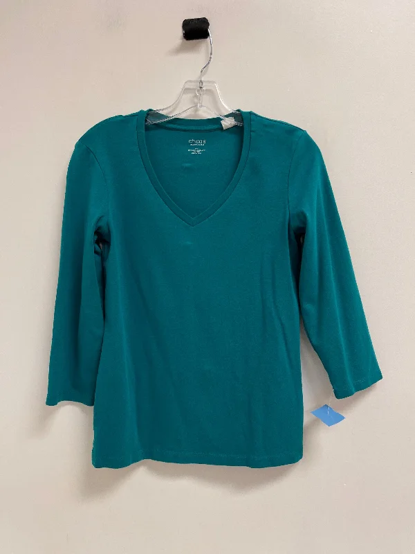 Fashion Basics Top Long Sleeve By Chicos In Blue, Size: S