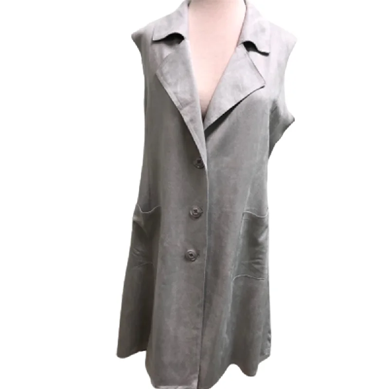 Tech Jackets Jayley Long Vest Light Grey