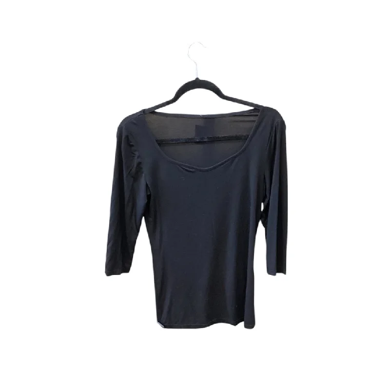 Urban Apparel Top 3/4 Sleeve Basic By Cmf In Black, Size: M