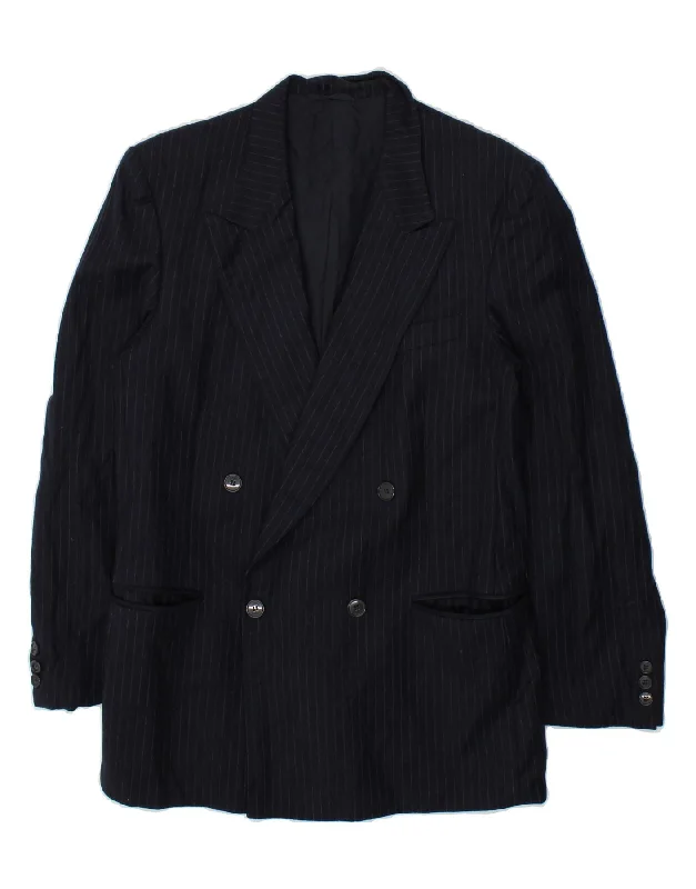 Sporty Suits MORZOTTO Mens Slim Double Breasted Blazer Jacket IT 50 Large Navy Blue