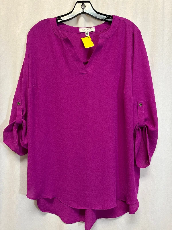 Casual Chic Top 3/4 Sleeve By Chaus In Pink, Size: 1x