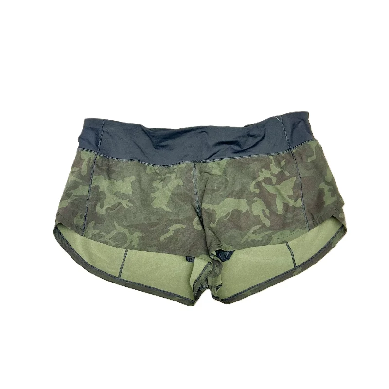 Comfortable Style Athletic Shorts By Lululemon In Camouflage Print, Size: 10