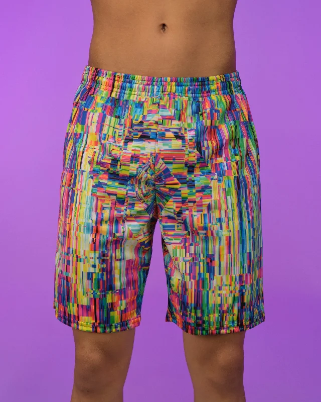 Smart Casual ABSTRACT GLITCH SHORTS