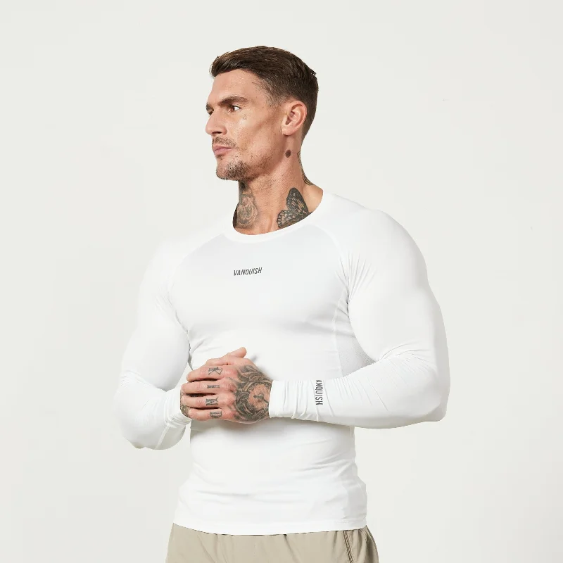 Relaxed Fit Vanquish Utility White Long Sleeve Base Layer Top