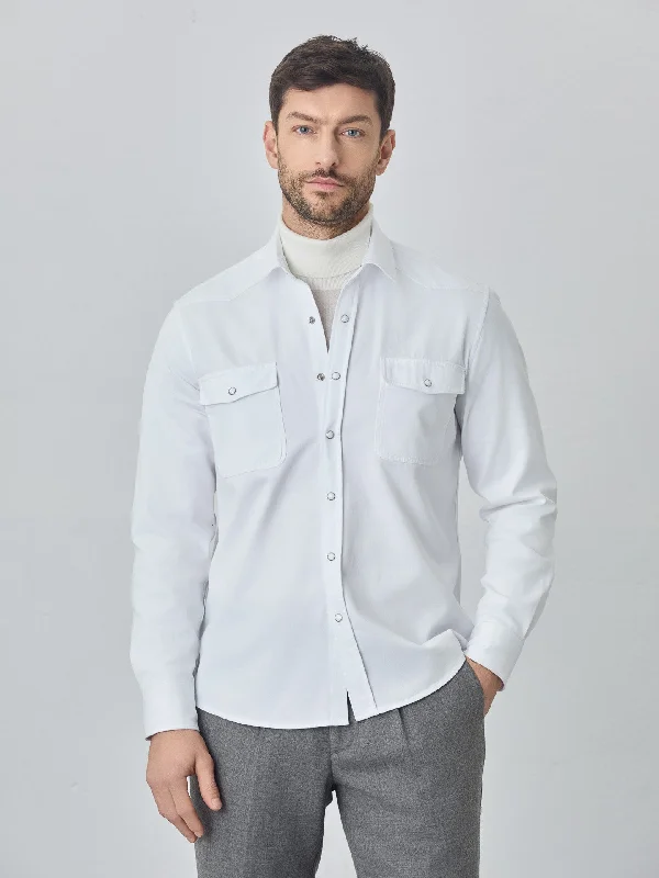 Suede Jackets Relaxed fit western twill shirt