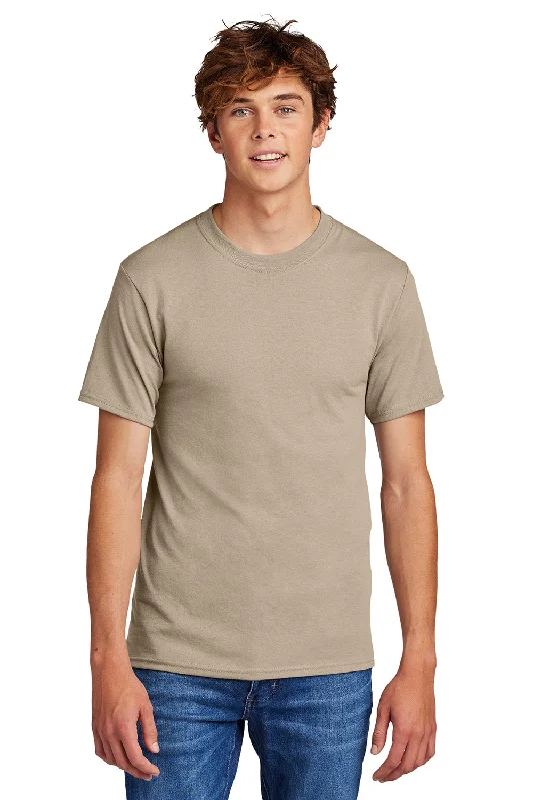 Summer Tees Port & Company Mens Core Short Sleeve Crewneck T-Shirt - Desert Sand