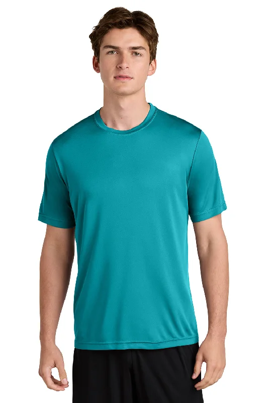 Casual Blazers Sport-Tek Mens Competitor Moisture Wicking Short Sleeve Crewneck T-Shirt - Tropic Blue