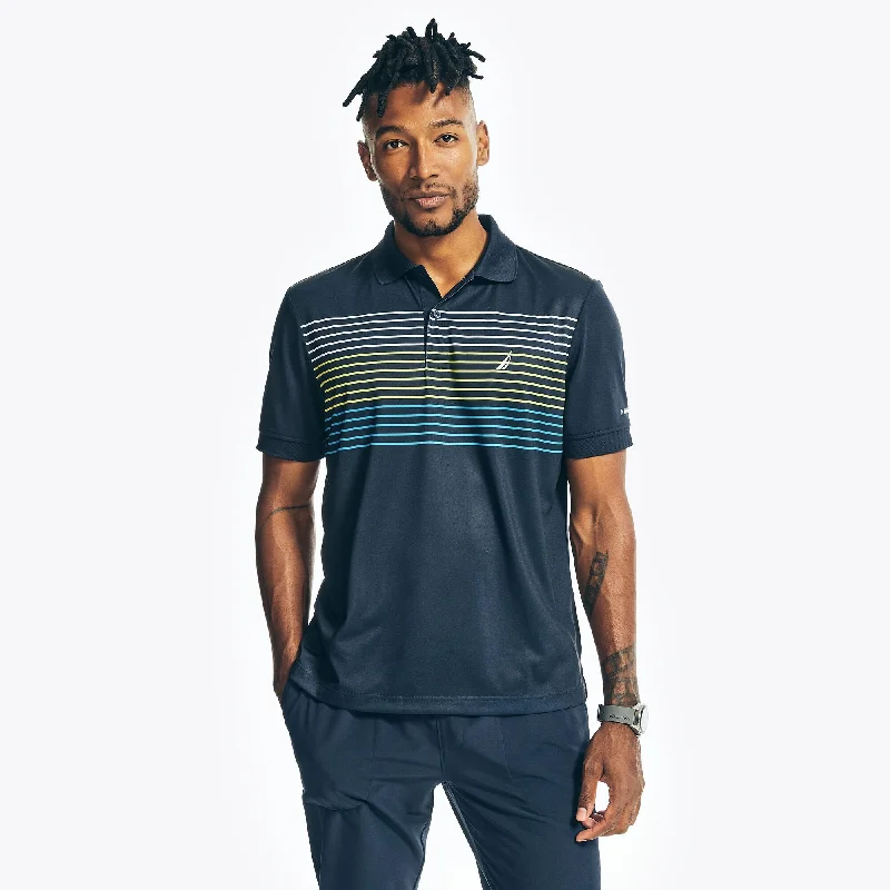 Weekend Outfits Nautica Mens Sustainably Crafted Navtech Striped Classic Fit Polo