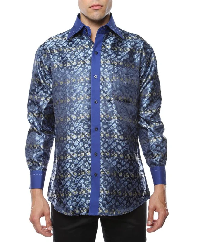 Printed Pants Designer Men Dress Shirts-MSD1009