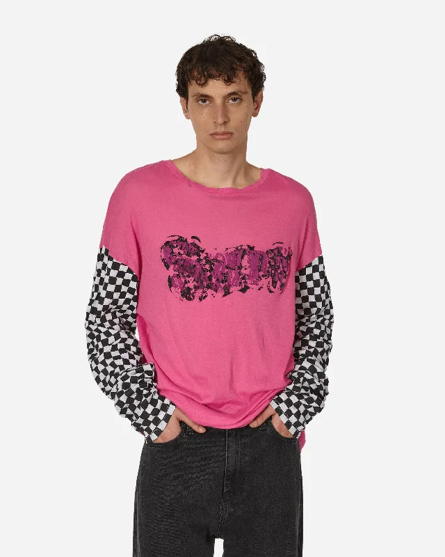 Puffer Jackets Printed Light Jersey Longsleeve T-Shirt Fuchsia