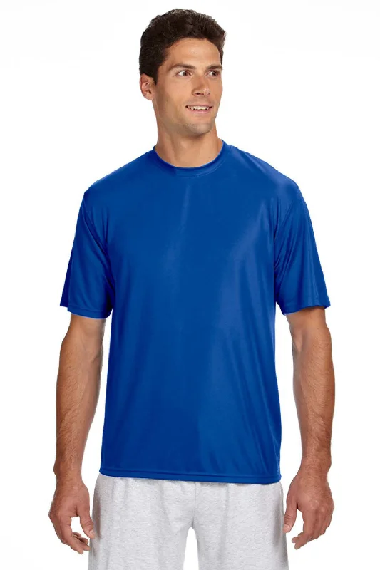 Streetwear Look A4 Mens Performance Moisture Wicking Short Sleeve Crewneck T-Shirt - Royal Blue