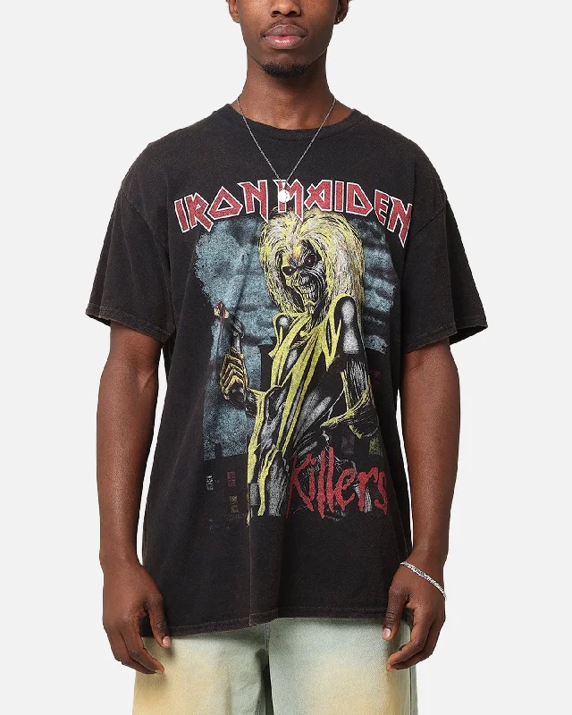 Soft Layers Iron Maiden Killers Green T-Shirt Black Vintage