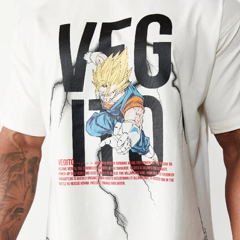 Comfy Apparel Vanquish DBZ Vegito Vintage White Oversized T Shirt