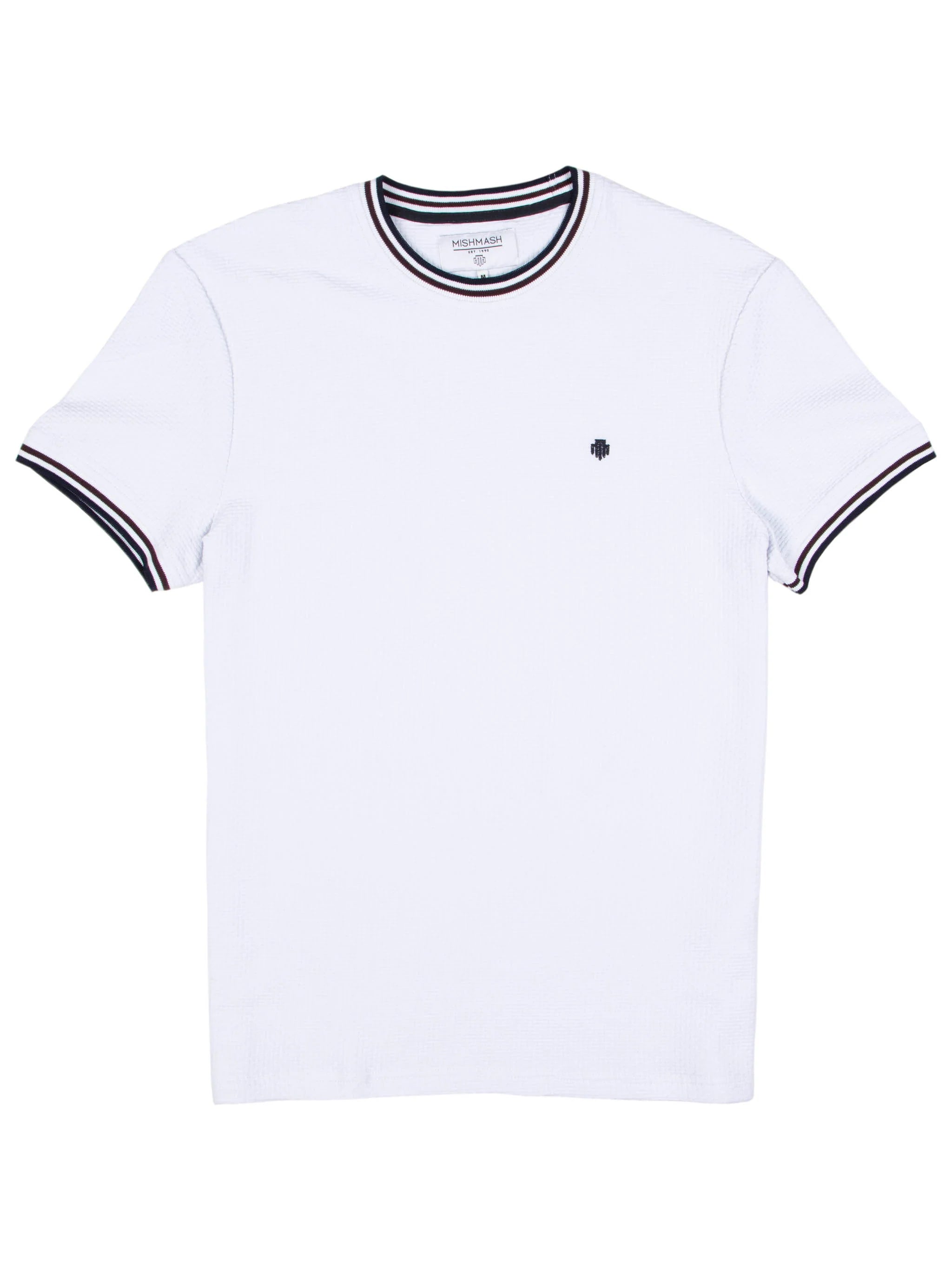 Everyday Wear MishMash REGULAR FIT TEXTURED COTTON JERSEY STOCKHOLM WHITE T-SHIRT