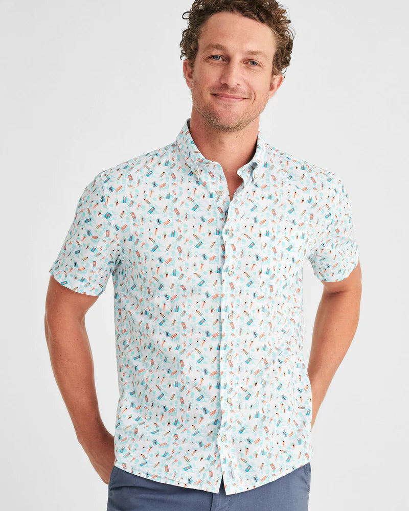 Hipster Style JOHNNIE-O Floaty Hangin' Out Button Up Shirt