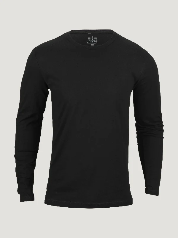 Heavy Coats Black Long Sleeve Crew Neck