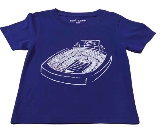 Leather Bags Navy Football Stadium Short-Sleeve T-Shirt