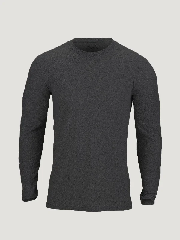 Smart Casual Charcoal Long Sleeve Crew Neck