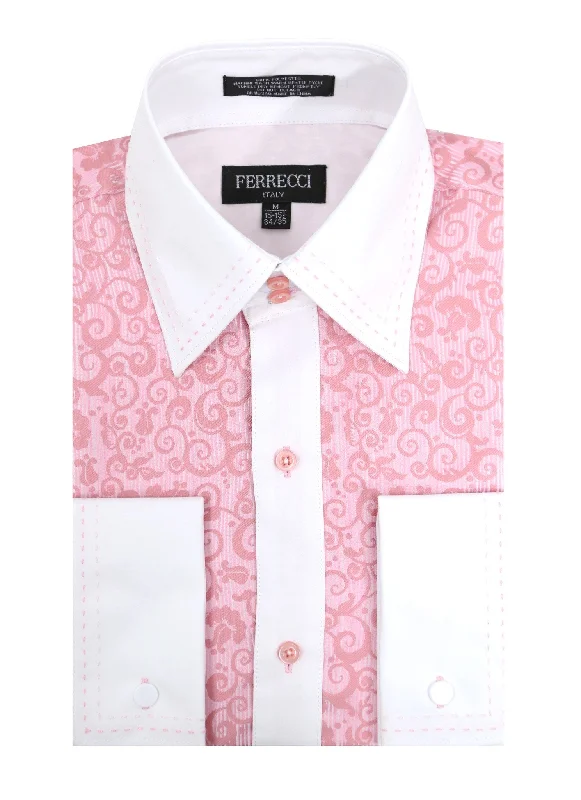 Casual Polos Men's Dress Shirt MSD-1027 Pink