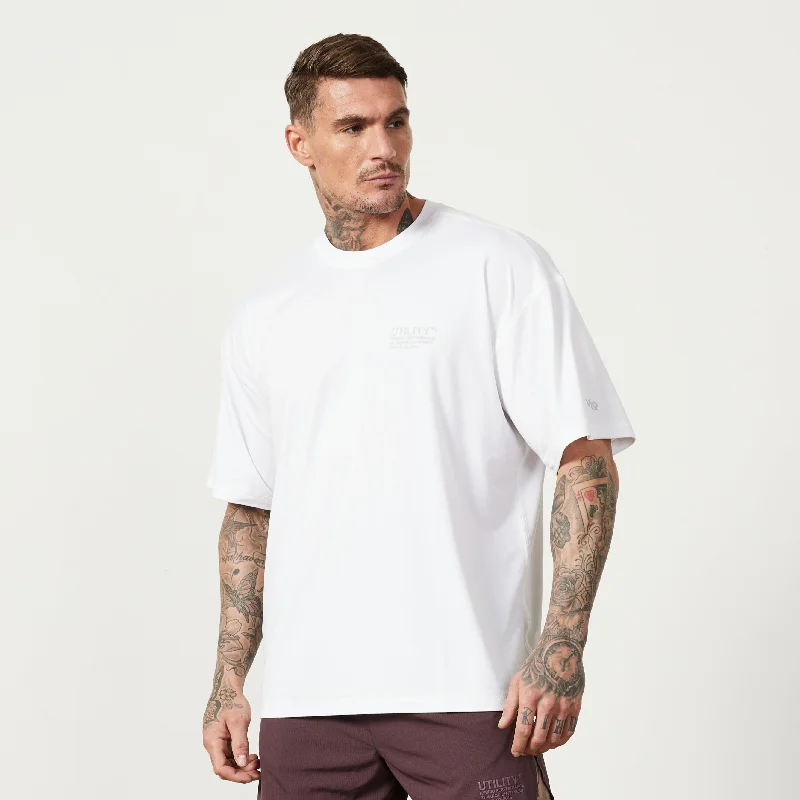 Retro Style Vanquish Utility White Oversized T Shirt