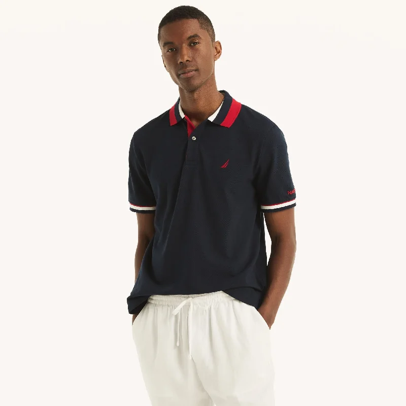 Relaxed Wear Nautica Mens Sustainably Crafted Classic Fit Deck Polo