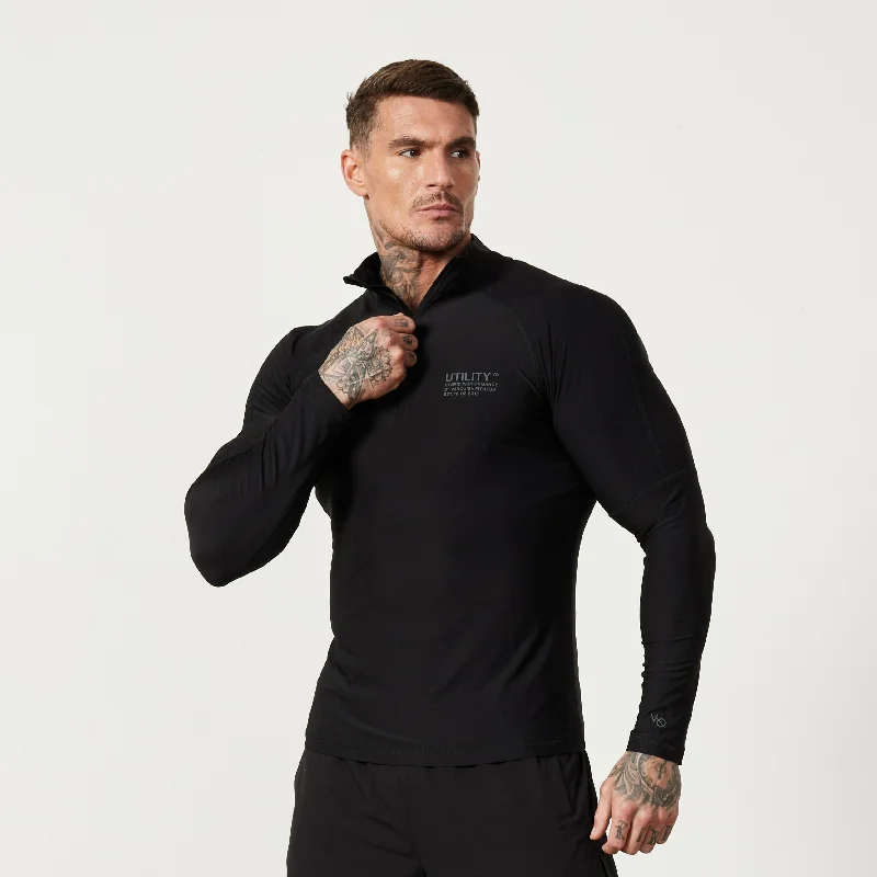 Printed Jackets Vanquish Utility Black 1/4 Zip Training Top