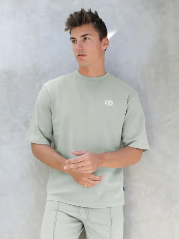 Heavy Coats Icon Oversized T-Shirt - Sage Green