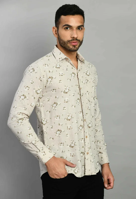 Stylish Sneakers Men's Linan Smart Fit Floral Casual Shirt