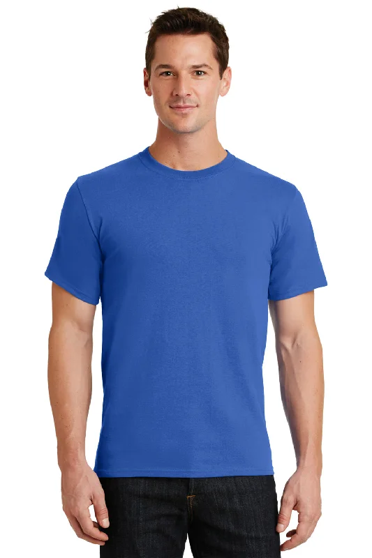 Printed Jackets Port & Company Mens Essential Short Sleeve Crewneck T-Shirt - Royal Blue