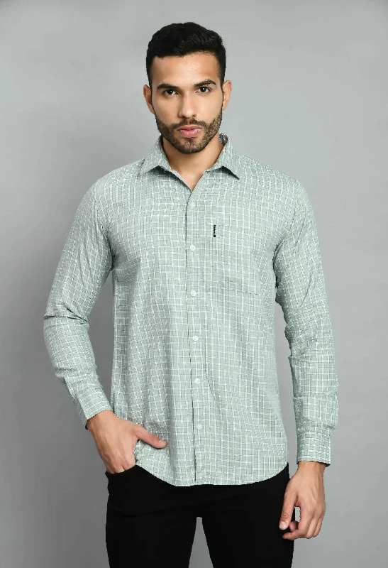 Street Tees Smart Fit Mint Green Casual Shirt for Mens