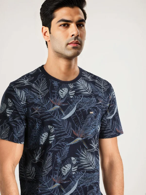 Relaxed Wardrobe Men Printed Crew Neck T-Shirt