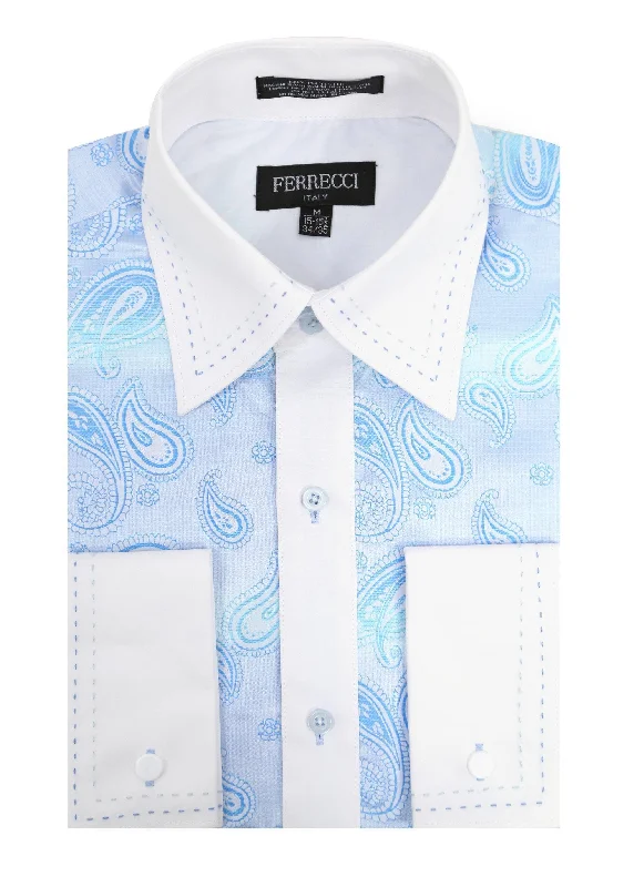 Boho Menswear Men's Dress Shirt MSD-1025 Turquise