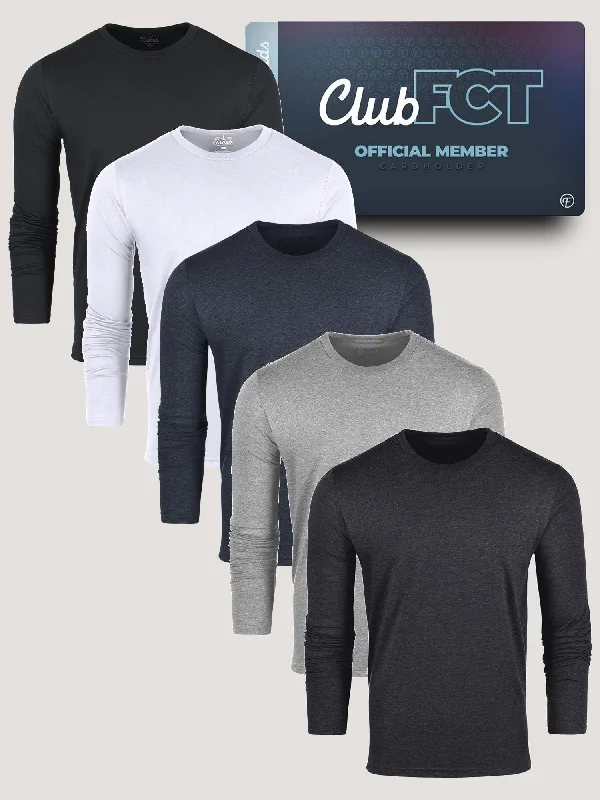 Classic Casual Long Sleeve Crew Staples Member 5-Pack