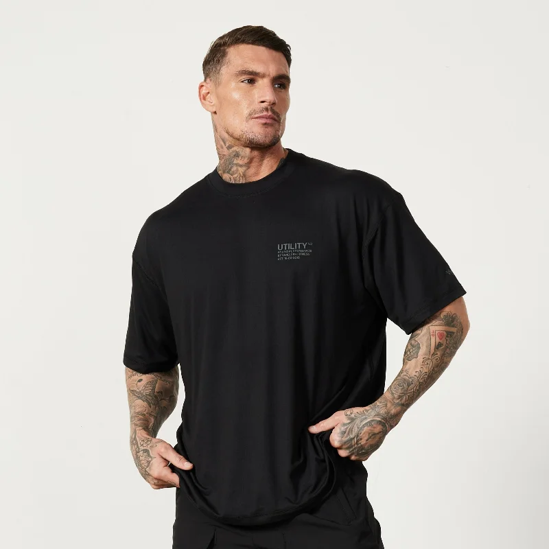 Premium Comfort Vanquish Utility Black Oversized T Shirt